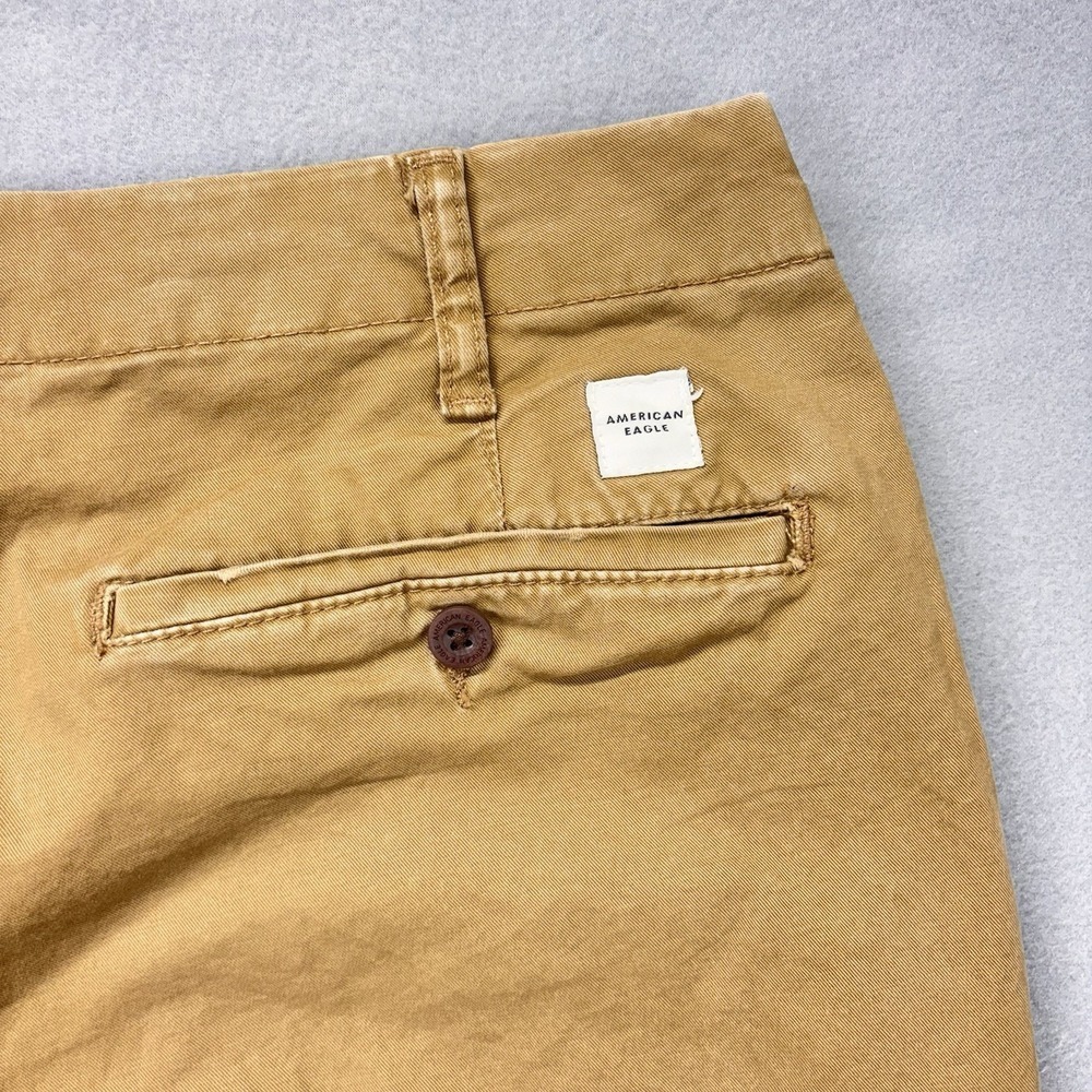American Eagle Pants Men 36x31 TAG-36x32 Original Straight Flex Beige Workwear - Picture 8 of 13